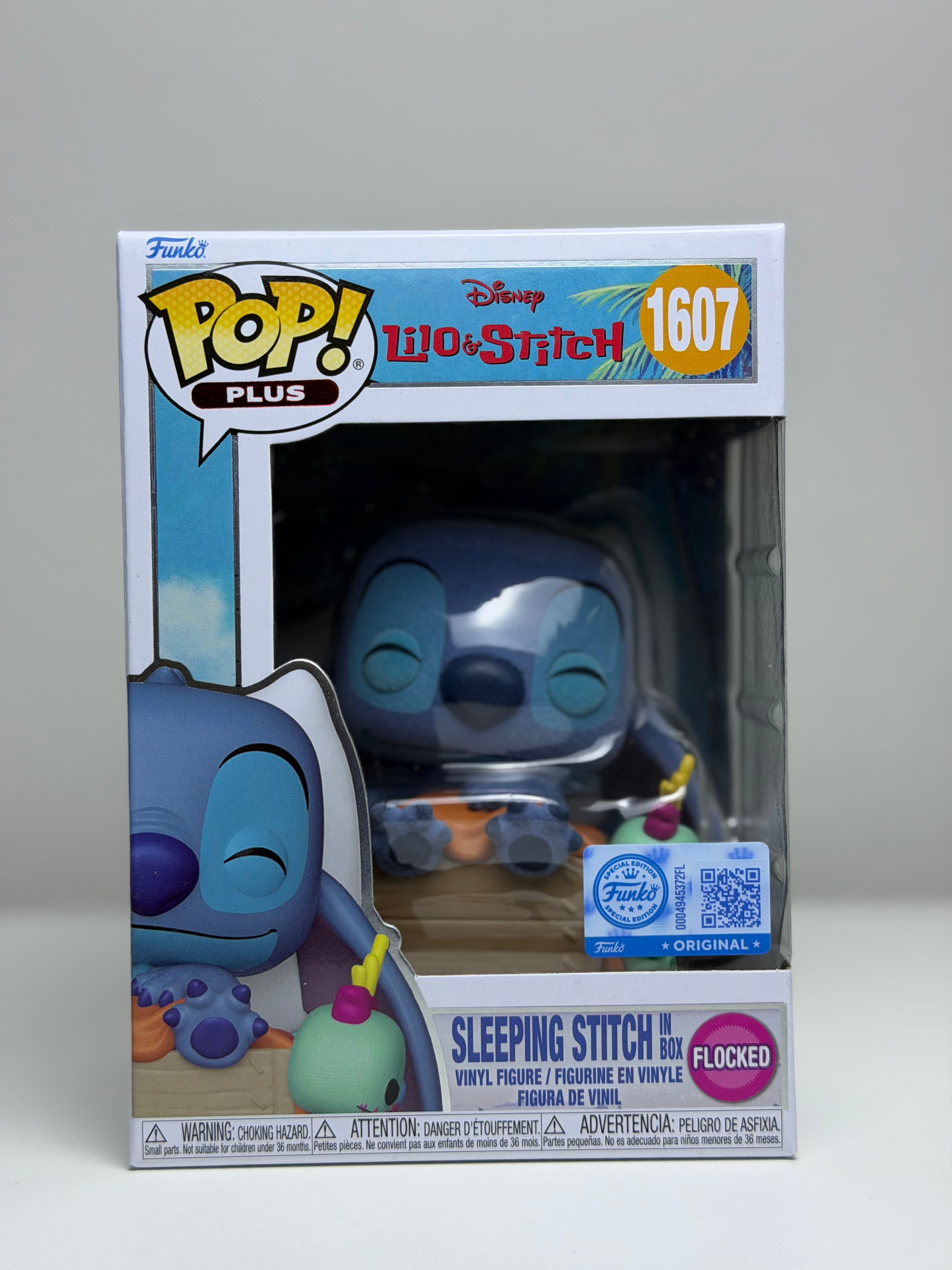 Sleeping Stich in box Flocked