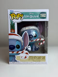 Stitch with a candy cane